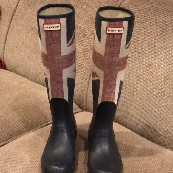 hunter union jack wellies